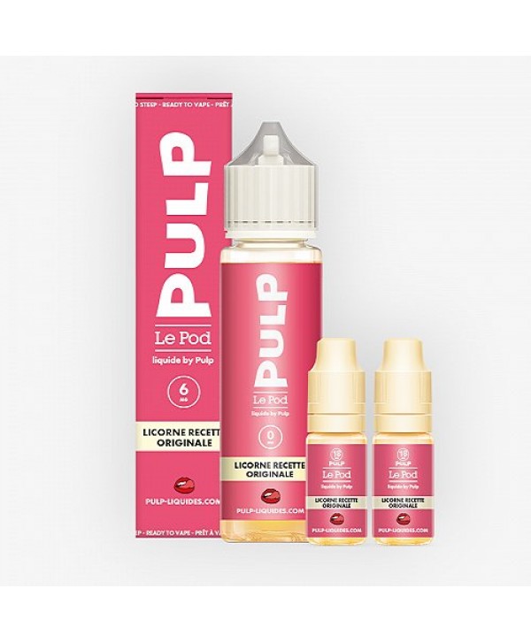 Pack 60ml Licorne Recette Originale Pod Liquide Pulp - 06mg