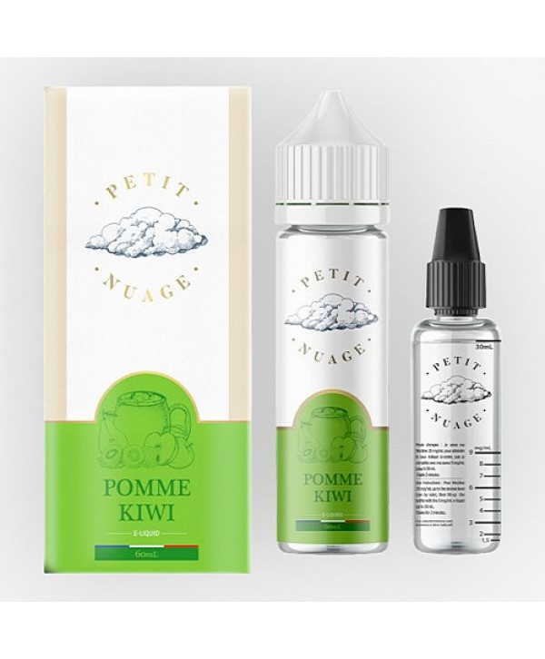 Pomme Kiwi Petit Nuage 60ml + Fiole Vide 30ml Graduée