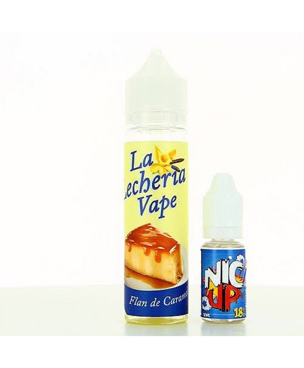 Flan de Caramel  La Lecheria Vape 50ml + Booster Nic Up 10ml 18mg