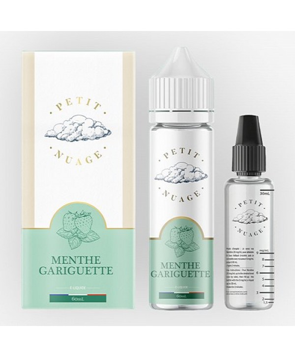 Menthe Gariguette Petit Nuage 60ml + Fiole Vide 30ml Graduée