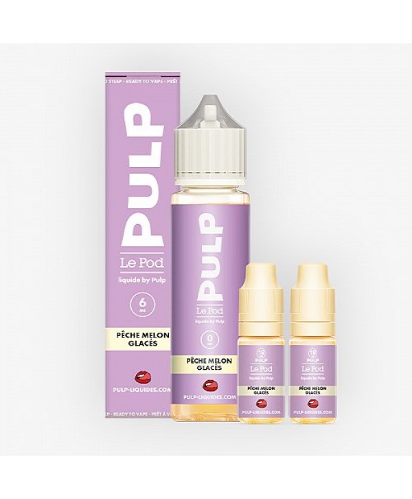 Pack 60ml Pêche Melon Glacés Pod Liquide Pulp - 06mg
