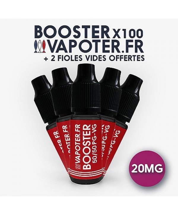 Lot de 100 Boosters 50/50 Vapoter.fr 10ml 20mg