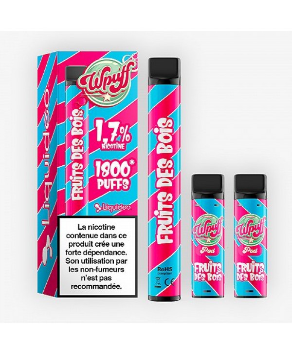 Puff rechargeable Wpuff 1800 1.7% Liquideo
