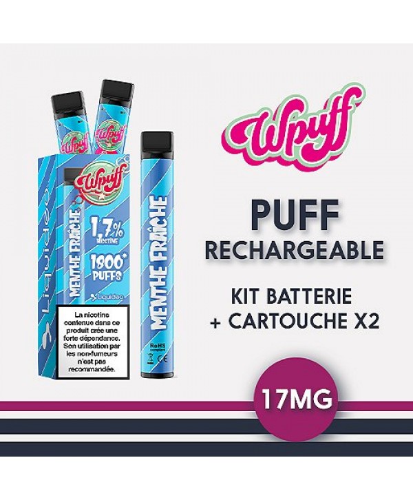 Puff rechargeable Wpuff 1800 1.7% Liquideo